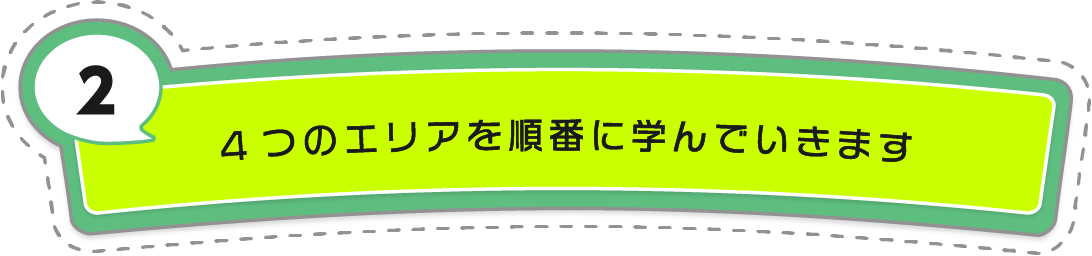 4つのエリアを順番に学んでいきます